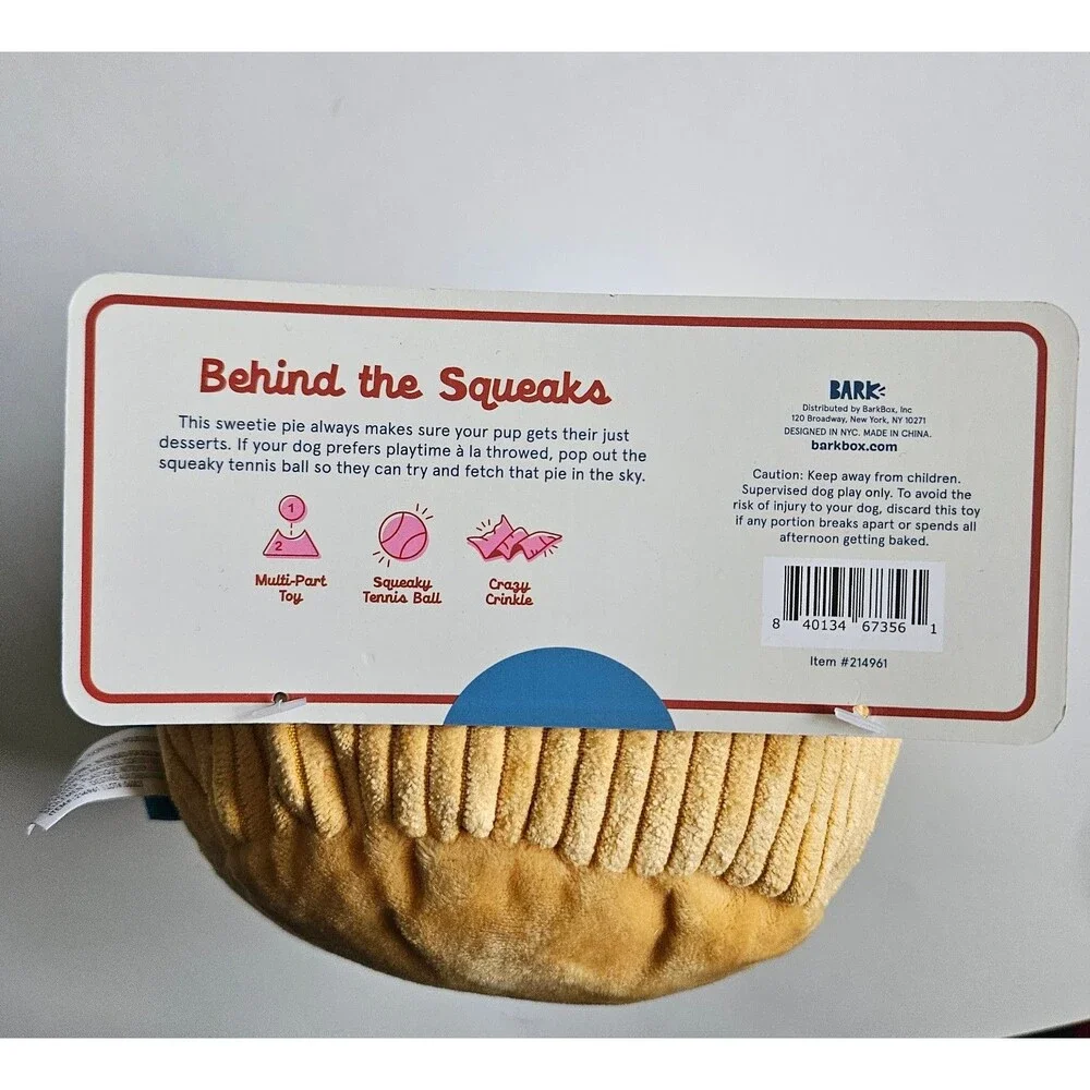 Barkbox dog toy pumpkin pia pumpkin pie Thanksgiving NWT